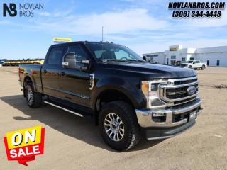 <b>Lariat Ultimate Package, Navigation, Heated Seats, Diesel Engine, Sunroof!</b><br> <br> Check out our great inventory of pre-owned vehicles at Novlan Brothers!<br> <br> On sale now! This vehicle was originally listed at $87800.  Weve marked it down to $85800. You save $2000.   This Ford F-350 boasts a quiet cabin, a compliant ride, and incredible capability. This  2022 Ford F-350 Super Duty is for sale today in Paradise Hill. <br> <br>The most capable truck for work or play, this heavy-duty Ford F-350 never stops moving forward and gives you the power you need, the features you want, and the style you crave! With high-strength, military-grade aluminum construction, this F-350 Super Duty cuts the weight without sacrificing toughness. The interior design is first class, with simple to read text, easy to push buttons and plenty of outward visibility. This truck is strong, extremely comfortable and ready for anything. This  sought after diesel Crew Cab 4X4 pickup  has 59,615 kms. Its  agate black in colour  . It has a 10 speed automatic transmission and is powered by a  475HP 6.7L 8 Cylinder Engine.  This unit has some remaining factory warranty for added peace of mind. <br> <br> Our F-350 Super Dutys trim level is Lariat. Stepping up to this premium Ford F-350 Lariat is an excellent decision as it comes loaded with unique aluminum wheels, heated and cooled leather seats, a premium Bang & Olufsen audio system with SiriusXM radio, chrome exterior accents with a built-in rear bumper step, a Class V trailer hitch and power extendable trailer style mirrors. It also includes a colour touchscreen with SYNC 4, Apple CarPlay and Android Auto, side running boards, power front seats, a digital dash, FordPass Connect 4G LTE with a smart device remote start, a power locking tailgate, Ford Co-Pilot360 with rear parking sensors, blind spot detection, a leather steering wheel, lane departure warning, automatic emergency braking, dual zone climate control, power adjustable pedals and so much more. This vehicle has been upgraded with the following features: Lariat Ultimate Package, Navigation, Heated Seats, Diesel Engine, Sunroof, Leather Interior, Premium Audio. <br> To view the original window sticker for this vehicle view this <a href=http://www.windowsticker.forddirect.com/windowsticker.pdf?vin=1FT8W3BT4NEC52306 target=_blank>http://www.windowsticker.forddirect.com/windowsticker.pdf?vin=1FT8W3BT4NEC52306</a>. <br/><br> <br>To apply right now for financing use this link : <a href=http://novlanbros.com/credit/ target=_blank>http://novlanbros.com/credit/</a><br><br> <br/><br>The Novlan family is owned and operated by a third generation and committed to the values inherent from our humble beginnings.<br> Come by and check out our fleet of 30+ used cars and trucks and 40+ new cars and trucks for sale in Paradise Hill.  o~o