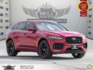 Used 2018 Jaguar F-PACE S, AWD, HUD, Navi, Pano, BackUpCam, RedLeather, Sensors, MeridianSound for sale in Toronto, ON