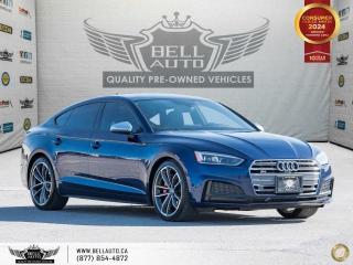 Used 2018 Audi S5 Sportback Technik, AWD, Navi, MoonRoof, 360Cam, Bang&OlufsenSound, NoAccident for sale in Toronto, ON