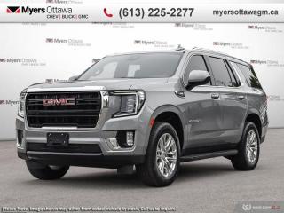<br> <br>  Truly an all-purpose vehicle, this GMC Yukon carries a ton of passengers and cargo with ease, and looks good doing it. <br> <br>This GMC Yukon is a traditional full-size SUV thats thoroughly modern. With its truck-based body-on-frame platform, its every bit as tough and capable as a full size pickup truck. The handsome exterior and well-appointed interior are what make this SUV a desirable family hauler. This GMC Yukon sits above the competition in tech, features and aesthetics while staying capable and comfortable enough to take the whole family and a camper along for the adventure. <br> <br> This sterling metallic SUV  has an automatic transmission and is powered by a  355HP 5.3L 8 Cylinder Engine.<br> <br> Our Yukons trim level is SLE. This Yukon SLE is a perfect blend of form with function and comes loaded with some amazing features like a premium smooth riding suspension, an large 10.2 inch colour touchscreen featuring wireless Apple CarPlay and Android Auto, SiriusXM radio, stylish aluminum wheels, active aero shutters, LED headlights and convenient side assist steps. The interior also boasts some amazing luxury with a power driver seat with lumbar support, 4G WiFi hotspot, GMC Connected Access, a leather steering wheel with cruise and audio controls, an HD rear view camera, remote engine start, Teen Driver Technology, tri zone automatic climate control, front pedestrian braking, front and rear parking assist, tow/haul mode, trailering equipment, automatic emergency braking and plenty of cargo room! This vehicle has been upgraded with the following features: Max Trailering Package, Safety Package. <br><br> <br>To apply right now for financing use this link : <a href=https://creditonline.dealertrack.ca/Web/Default.aspx?Token=b35bf617-8dfe-4a3a-b6ae-b4e858efb71d&Lang=en target=_blank>https://creditonline.dealertrack.ca/Web/Default.aspx?Token=b35bf617-8dfe-4a3a-b6ae-b4e858efb71d&Lang=en</a><br><br> <br/>    4.99% financing for 84 months.  Incentives expire 2024-05-31.  See dealer for details. <br> <br><br> Come by and check out our fleet of 40+ used cars and trucks and 140+ new cars and trucks for sale in Ottawa.  o~o