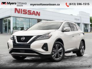 <b>Cooled Seats,  Leather Seats,  Moonroof,  Navigation,  Memory Seats!</b><br> <br> <br> <br>  The atmosphere created in this gorgeous Murano makes the destination beside the point. <br> <br>This 2024 Nissan Murano offers confident power, efficient usage of fuel and space, and an exciting exterior sure to turn heads. This uber popular crossover does more than settle for good enough. This Murano offers an airy interior that was designed to make every seating position one to enjoy. For a crossover that is more than just good looks and decent power, check out this well designed 2024 Murano. <br> <br> This pearl white tri SUV  has an automatic transmission and is powered by a  260HP 3.5L V6 Cylinder Engine.<br> <br> Our Muranos trim level is Platinum. This Platinum trim takes luxury seriously with heated and cooled leather seats with diamond quilting and extended leather upholstery with contrast piping and stitching. Additional features include a dual panel panoramic moonroof, motion activated power liftgate, remote start with intelligent climate control, memory settings, ambient interior lighting, and a heated steering wheel for added comfort along with intelligent cruise with distance pacing, intelligent Around View camera, and traffic sign recognition for even more confidence. Navigation and Bose Premium Audio are added to the NissanConnect touchscreen infotainment system featuring Android Auto, Apple CarPlay, and a ton more connectivity features. Forward collision warning, emergency braking with pedestrian detection, high beam assist, blind spot detection, and rear parking sensors help inspire confidence on the drive. This vehicle has been upgraded with the following features: Cooled Seats,  Leather Seats,  Moonroof,  Navigation,  Memory Seats,  Power Liftgate,  Remote Start. <br><br> <br>To apply right now for financing use this link : <a href=https://www.myersottawanissan.ca/finance target=_blank>https://www.myersottawanissan.ca/finance</a><br><br> <br/>    4.99% financing for 84 months. <br> Payments from <b>$753.81</b> monthly with $0 down for 84 months @ 4.99% APR O.A.C. ( Plus applicable taxes -  $621 Administration fee included. Licensing not included.    ).  Incentives expire 2024-05-31.  See dealer for details. <br> <br><br> Come by and check out our fleet of 30+ used cars and trucks and 100+ new cars and trucks for sale in Ottawa.  o~o
