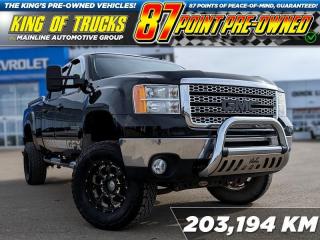 Rugged on the outside and luxurious on the inside, the GMC Sierra HD gives you the best of both worlds. This 2011 GMC Sierra 3500HD is for sale today in Rosetown. This sought after diesel Crew Cab 4X4 pickup has 201,670 kms. Its onyx black in colour . It has a 6 speed automatic transmission and is powered by a 397HP 6.6L 8 Cylinder Engine. This vehicle has been upgraded with the following features: Bose Premium Audio, Leather Seats. <br> <br/><br>Contact our Sales Department today by: <br><br>Phone: 1 (306) 882-2691 <br><br>Text: 1-306-800-5376 <br><br>- Want to trade your vehicle? Make the drive and well have it professionally appraised, for FREE! <br><br>- Financing available! Onsite credit specialists on hand to serve you! <br><br>- Apply online for financing! <br><br>- Professional, courteous and friendly staff are ready to help you get into your dream ride! <br><br>- Call today to book your test drive! <br><br>- HUGE selection of new GMC, Buick and Chevy Vehicles! <br><br>- Fully equipped service shop with GM certified technicians <br><br>- Full Service Quick Lube Bay! Drive up. Drive in. Drive out! <br><br>- Best Oil Change in Saskatchewan! <br><br>- Oil changes for all makes and models including GMC, Buick, Chevrolet, Ford, Dodge, Ram, Kia, Toyota, Hyundai, Honda, Chrysler, Jeep, Audi, BMW, and more! <br><br>- Rosetowns ONLY Quick Lube Oil Change! <br><br>- 24/7 Touchless car wash <br><br>- Fully stocked parts department featuring a large line of in-stock winter tires! <br> <br><br><br>Rosetown Mainline Motor Products, also known as Mainline Motors is Saskatchewans #1 Selling Rural GMC, Buick, and Chevrolet dealer, featuring Chevy Silverado, GMC Sierra, Buick Enclave, Chevy Traverse, Chevy Equinox, Chevy Cruze, GMC Acadia, GMC Terrain, and pre-owned Chevy, GMC, Buick, Ford, Dodge, Ram, and more, proudly serving Saskatchewan. As part of the Mainline Motors Group of Dealerships in Western Canada, we are also committed to servicing customers anywhere in Western Canada! Weve got a huge selection of cars, trucks, and crossover SUVs, so if youre looking for your next new GMC, Buick, Chev or any brand on a used vehicle, dont hesitate to contact us online, give us a call at 1 (306) 882-2691 or swing by our dealership at 506 Hyw 7 W in Rosetown, Saskatchewan. We look forward to getting you rolling in your next new or used vehicle! <br> <br><br><br>* Vehicles may not be exactly as shown. Contact dealer for specific model photos. Pricing and availability subject to change. All pricing is cash price including fees. Taxes to be paid by the purchaser. While great effort is made to ensure the accuracy of the information on this site, errors do occur so please verify information with a customer service rep. This is easily done by calling us at 1 (306) 882-2691 or by visiting us at the dealership. <br><br> Come by and check out our fleet of 60+ used cars and trucks and 130+ new cars and trucks for sale in Rosetown. o~o