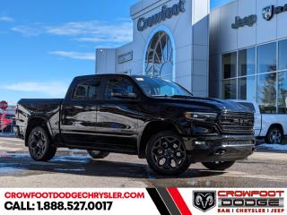 <b>Power Running Boards,  Blind Spot Detection,  Leather Seats,  Cooled Seats,  Navigation!</b><br> <br> <br> <br>  Discover the inner beauty and rugged exterior of this stylish Ram 1500. <br> <br>The Ram 1500s unmatched luxury transcends traditional pickups without compromising its capability. Loaded with best-in-class features, its easy to see why the Ram 1500 is so popular. With the most towing and hauling capability in a Ram 1500, as well as improved efficiency and exceptional capability, this truck has the grit to take on any task.<br> <br> This black Crew Cab 4X4 pickup   has a 8 speed automatic transmission and is powered by a  395HP 5.7L 8 Cylinder Engine.<br> <br> Our 1500s trim level is Limited. This Ram 1500 Limited adds power running boards, auto leveling, adaptive suspension, polished aluminum wheels, blind spot detection, premium leather upholstery, an upgraded 12-inch infotainment screen with Uconnect 5W and a 10-speaker Alpine Performance audio system, in addition to ventilated and heated front seats with power adjustment, lumbar support and memory function, heated and cooled rear seats, remote engine start, a leather-wrapped steering wheel, power-adjustable pedals, interior sound insulation, simulated wood/metal interior trim, and dual-zone front climate control with infrared. This truck is also ready for work, with class III towing equipment including a hitch, wiring harness and trailer sway control, heavy duty dampers, power-folding exterior side mirrors with convex wide-angle inserts, and a locking tailgate. Connectivity features include GPS navigation, Apple CarPlay, Android Auto, SiriusXM satellite radio, and 4G LTE wi-fi hotspot. This vehicle has been upgraded with the following features: Power Running Boards,  Blind Spot Detection,  Leather Seats,  Cooled Seats,  Navigation,  Remote Start,  4g Wi-fi. <br><br> <br/> Weve discounted this vehicle $10496. Incentives expire 2024-04-30.  See dealer for details. <br> <br><h3><a href=https://www.crowfootdodgechrysler.com/tools/autoverify/finance.htm>Click here for instant pre-approval!</a></h3><br>

We pride ourselves in consistently exceeding our customers expectations. Please dont hesitate to give us a call.<br> Come by and check out our fleet of 80+ used cars and trucks and 140+ new cars and trucks for sale in Calgary.  o~o