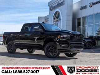 <b>Sunroof, Limited Level 1 Equipment, Night Edition, 5th Wheel Gooseneck Towing Prep Group!</b><br> <br> <br> <br>  Get the job done in comfort and style in this extremely capable Ram 2500 HD. <br> <br>Endlessly capable, this 2024 Ram 2500HD pulls out all the stops, and has the towing capacity that sets it apart from the competition. On top of its proven Ram toughness, this Ram 2500HD has an ultra-quiet cabin full of amazing tech features that help make your workday more enjoyable. Whether youre in the commercial sector or looking for serious recreational towing rig, this impressive 2500HD is ready for anything that you are.<br> <br> This black sought after diesel Crew Cab 4X4 pickup   has a 6 speed automatic transmission and is powered by a Cummins 370HP 6.7L Straight 6 Cylinder Engine.<br> <br> Our 2500s trim level is Limited. This fully-decked Ram 2500 Limited rewards you with blind spot detection, chrome exterior accents, ventilated and heated and power-adjustable front seats with lumbar support, heated second row seats, power extendable trailer style side mirrors and side steps, and is also well equipped with class V towing equipment including a hitch, brake controller and trailer sway control, heavy duty suspension, front and reverse utility lights, cargo box lighting, and a rear step bumper. On the inside, occupants are treated to leather upholstery, dual-zone front automatic air conditioning, a genuine wood/leather-wrapped steering wheel, and illuminated front cupholders. Stay connected on the road via an 8.4-inch display powered by Uconnect 5 with GPS navigation, HD radio, Apple CarPlay and Android Auto, Alexa Built-In, SiriusXM streaming radio, trailer tow pages, off-road info pages, and mobile hotspot internet access. Additional features include a 10-speaker Alpine audio system, 115-volt rear auxiliary power outlet, remote engine start, and even more! This vehicle has been upgraded with the following features: Sunroof, Limited Level 1 Equipment, Night Edition, 5th Wheel Gooseneck Towing Prep Group. <br><br> <br/> Weve discounted this vehicle $9450. Incentives expire 2024-07-02.  See dealer for details. <br> <br><h3><a href=https://www.crowfootdodgechrysler.com/tools/autoverify/finance.htm>Click here for instant pre-approval!</a></h3><br>

We pride ourselves in consistently exceeding our customers expectations. Please dont hesitate to give us a call.<br> Come by and check out our fleet of 80+ used cars and trucks and 130+ new cars and trucks for sale in Calgary.  o~o  Vehicle pricing offer shown expire 2024-05-31.