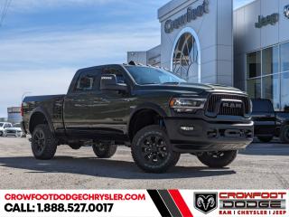 <b>Tow Package,  Navigation,  SiriusXM,  Apple CarPlay,  Android Auto!</b><br> <br> <br> <br>  This Ram 2500 is class-leader in the heavy-duty truck segment thanks to its refined interior, forgiving ride, and tremendous towing and hauling capabilities. <br> <br>Endlessly capable, this 2024 Ram 2500HD pulls out all the stops, and has the towing capacity that sets it apart from the competition. On top of its proven Ram toughness, this Ram 2500HD has an ultra-quiet cabin full of amazing tech features that help make your workday more enjoyable. Whether youre in the commercial sector or looking for serious recreational towing rig, this impressive 2500HD is ready for anything that you are.<br> <br> This green Crew Cab 4X4 pickup   has a 8 speed automatic transmission and is powered by a  410HP 6.4L 8 Cylinder Engine.<br> <br> Our 2500s trim level is Power Wagon. Upgrading to this ultra capable Ram 2500 Power Wagon is a great choice as it comes well equipped with an exclusive Power Wagon front grille, durable powder-coated bumpers, wider fender flares, unique aluminum wheels, special embossed seats and a power driver seat. It also has electronic locking differentials for unmatched off-road capability, skid plates, power heated trailer mirrors, a great sound system with a larger 8.4 inch touchscreen, Apple CarPlay, Android Auto and wireless streaming audio, LED headlamps and fog lights, push button start with proximity sensors, cargo box lights, a class V hitch receiver, a rear view camera and a heavy duty off-road suspension that is designed to handle whatever you put in front of it! This vehicle has been upgraded with the following features: Tow Package,  Navigation,  Siriusxm,  Apple Carplay,  Android Auto,  Heated Seats,  4g Wi-fi. <br><br> <br/> Weve discounted this vehicle $5500. Incentives expire 2024-07-02.  See dealer for details. <br> <br><h3><a href=https://www.crowfootdodgechrysler.com/tools/autoverify/finance.htm>Click here for instant pre-approval!</a></h3><br>

We pride ourselves in consistently exceeding our customers expectations. Please dont hesitate to give us a call. Vehicle pricing offer shown expire 2024-05-31. <br> Come by and check out our fleet of 80+ used cars and trucks and 120+ new cars and trucks for sale in Calgary.  o~o