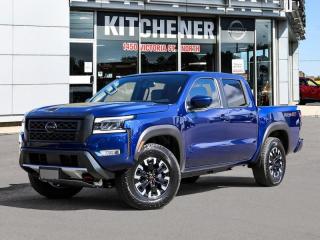 <b>Leather Seats!</b><br> <br> <br> <br><br> <br>  With relentless power and capability, this 2024 Nissan Frontier is as rough and tumble as it looks. <br> <br>Massive power and massive fun, this 2024 Frontier proves that size isnt everything. Full of fun features for both work and play, along with best-in-class standard horsepower, this 2024 Frontier really is the king of midsize trucks. If you want one truck that can do it all in style and comfort, this 2024 Nissan Frontier is an easy choice.<br> <br> This bluestone pearl metallic Crew Cab 4X4 pickup   has an automatic transmission and is powered by a  3.8L V6 24V GDI DOHC engine.<br> <br> Our Frontiers trim level is Crew Cab PRO-4X Luxury. This Crew Cab PRO-X with the Luxury Package features leather upholstery, heated seats, a heated leather steering wheel, dual zone automatic air conditioning, alloy wheels, and remote start. This midsize truck is an everyday workhorse with towing equipment with sway control, automatic locking hubs, tow hooks, automatic headlamps, fog lamps, and two 120V outlets. Stay connected with modern technology features such as Navigation, touchscreen with voice activation, Apple CarPlay, and Android Auto. Other great features include remote keyless entry and push button start, collision mitigation, lane departure warning, blind spot warning, and distance pacing. This vehicle has been upgraded with the following features: Leather Seats. <br><br> <br>To apply right now for financing use this link : <a href=https://www.kitchenernissan.com/finance-application/ target=_blank>https://www.kitchenernissan.com/finance-application/</a><br><br> <br/>    Incentives expire 2024-04-30.  See dealer for details. <br> <br><b>KITCHENER NISSAN IS DEDICATED TO AWESOME AND DRIVEN TO SURPASS EXPECTATIONS!</b><br>Awesome Customer Service <br>Friendly No Pressure Sales<br>Family Owned and Operated<br>Huge Selection of Vehicles<br>Master Technicians<br>Free Contactless Delivery -100km!<br><b>WE LOVE TRADE-INS!</b><br>We will pay top dollar for your trade even if you dont buy from us!   <br>Kitchener Nissan trades are made easy! We have specialized buyers that are waiting to purchase your unique vehicle. To get optimal value for you, we can also place your vehicle on live auction. <br>Home to thousands of bidders!<br><br><b>MARKET PRICED DEALERSHIP</b><br>We are a Market Priced dealership and are proud of it! <br>What is market pricing? ALL our vehicles are listed online. We continuously monitor online prices daily to ensure we find the best deal, so that you dont have to! We make sure were offering the highest level of savings amongst our competitors! Not only do we offer the advantage of market pricing, at Kitchener Nissan we aim to inspire confidence by providing a transparent and effortless vehicle purchasing experience. <br><br><b>CONTACT US TODAY AND FIND YOUR DREAM VEHICLE!</b><br><br>1450 Victoria Street N, Kitchener | www.kitchenernissan.com | Tel: 855-997-7482 <br>Contact us or visit the dealership and let us surpass your expectations! <br> Come by and check out our fleet of 60+ used cars and trucks and 70+ new cars and trucks for sale in Kitchener.  o~o