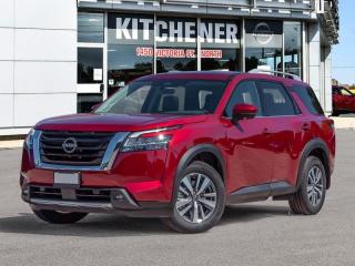 <b>Premium Package, Leather Seats!</b><br> <br> <br> <br><br> <br>  After a hard day on the trail or hauling family, the interior of this 2024 Nissan feels like a sanctuary. <br> <br>With all the latest safety features, all the latest innovations for capability, and all the latest connectivity and style features you could want, this 2024 Nissan Pathfinder is ready for every adventure. Whether its the urban cityscape, or the backcountry trail, this 2024Pathfinder was designed to tackle it with grace. If you have an active family, they deserve all the comfort, style, and capability of the 2024 Nissan Pathfinder.<br> <br> This scarlet ember tintcoat SUV  has an automatic transmission and is powered by a  3.5L V6 24V GDI DOHC engine.<br> <br> Our Pathfinders trim level is SL. This Pathfinder SL adds heated leather trimmed seats, driver memory settings, and a 120V outlet to this incredible SUV. This family hauler is ready for the city or the trail with modern features such as NissanConnect with navigation, touchscreen, and voice command, Apple CarPlay and Android Auto, paddle shifters, Class III towing equipment with hitch sway control, automatic locking hubs, alloy wheels, automatic LED headlamps, and fog lamps. Keep your family safe and comfortable with a heated leather steering wheel, a dual row sunroof, a proximity key with proximity cargo access, smart device remote start, power liftgate, collision mitigation, lane keep assist, blind spot intervention, front and rear parking sensors, and a 360-degree camera. This vehicle has been upgraded with the following features: Premium Package, Leather Seats. <br><br> <br>To apply right now for financing use this link : <a href=https://www.kitchenernissan.com/finance-application/ target=_blank>https://www.kitchenernissan.com/finance-application/</a><br><br> <br/>    Incentives expire 2024-04-01.  See dealer for details. <br> <br><b>KITCHENER NISSAN IS DEDICATED TO AWESOME AND DRIVEN TO SURPASS EXPECTATIONS!</b><br>Awesome Customer Service <br>Friendly No Pressure Sales<br>Family Owned and Operated<br>Huge Selection of Vehicles<br>Master Technicians<br>Free Contactless Delivery -100km!<br><b>WE LOVE TRADE-INS!</b><br>We will pay top dollar for your trade even if you dont buy from us!   <br>Kitchener Nissan trades are made easy! We have specialized buyers that are waiting to purchase your unique vehicle. To get optimal value for you, we can also place your vehicle on live auction. <br>Home to thousands of bidders!<br><br><b>MARKET PRICED DEALERSHIP</b><br>We are a Market Priced dealership and are proud of it! <br>What is market pricing? ALL our vehicles are listed online. We continuously monitor online prices daily to ensure we find the best deal, so that you dont have to! We make sure were offering the highest level of savings amongst our competitors! Not only do we offer the advantage of market pricing, at Kitchener Nissan we aim to inspire confidence by providing a transparent and effortless vehicle purchasing experience. <br><br><b>CONTACT US TODAY AND FIND YOUR DREAM VEHICLE!</b><br><br>1450 Victoria Street N, Kitchener | www.kitchenernissan.com | Tel: 855-997-7482 <br>Contact us or visit the dealership and let us surpass your expectations! <br> Come by and check out our fleet of 50+ used cars and trucks and 100+ new cars and trucks for sale in Kitchener.  o~o