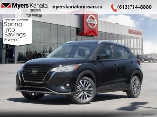 <b>Heated Seats,  Apple CarPlay,  Android Auto,  Heated Steering Wheel,  Remote Start!</b><br> <br> <br> <br>  Style meets tech in this nimble and spirited 2024 Kicks. <br> <br>This Kicks did not take any shortcuts, but it is offering you a shortcut to possibility. Make the most of every day with intelligent features that help you express your personal style and feel your playlist with the incredible infotainment system. It really is time you put you first, and this 2024 Kicks is here for it.<br> <br> This black SUV  has an automatic transmission and is powered by a  122HP 1.6L 4 Cylinder Engine.<br> <br> Our Kickss trim level is SV. Step up to this SV trim for stylish aluminum wheels, automatic temperature control, the Nissan Intelligent Key with remote start, a heated steering wheel, heated seats, and SiriusXM. This Kicks offers a ton of style and is built to your beat, featuring touchscreen infotainment with Apple CarPlay, Android Auto, Bluetooth, and Siri Eyes Free. The spirited performance is further enhanced with advanced safety features like emergency braking, lane departure warning, high beam assist, blind spot detection, rear parking sensors, and a rearview camera. This vehicle has been upgraded with the following features: Heated Seats,  Apple Carplay,  Android Auto,  Heated Steering Wheel,  Remote Start,  Adaptive Cruise Control,  Blind Spot Detection. <br><br> <br/>    7.24% financing for 84 months. <br> Payments from <b>$434.07</b> monthly with $0 down for 84 months @ 7.24% APR O.A.C. ( Plus applicable taxes -  $621 Administration fee included. Licensing not included.    ).  Incentives expire 2024-05-31.  See dealer for details. <br> <br><br> Come by and check out our fleet of 50+ used cars and trucks and 90+ new cars and trucks for sale in Kanata.  o~o
