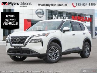 <b>Alloy Wheels,  Heated Seats,  Heated Steering Wheel,  Mobile Hotspot,  Remote Start!</b><br> <br> <br> <br>  This 2024 Rogue aims to exhilarate the soul and satisfy the need for a dependable family hauler. <br> <br>Nissan was out for more than designing a good crossover in this 2024 Rogue. They were designing an experience. Whether your adventure takes you on a winding mountain path or finding the secrets within the city limits, this Rogue is up for it all. Spirited and refined with space for all your cargo and the biggest personalities, this Rogue is an easy choice for your next family vehicle.<br> <br> This glacier white SUV  has an automatic transmission and is powered by a  201HP 1.5L 3 Cylinder Engine.<br> <br> Our Rogues trim level is S. Standard features on this Rogue S include heated front heats, a heated leather steering wheel, mobile hotspot internet access, proximity key with remote engine start, dual-zone climate control, and an 8-inch infotainment screen with Apple CarPlay, and Android Auto. Safety features also include lane departure warning, blind spot detection, front and rear collision mitigation, and rear parking sensors. This vehicle has been upgraded with the following features: Alloy Wheels,  Heated Seats,  Heated Steering Wheel,  Mobile Hotspot,  Remote Start,  Lane Departure Warning,  Blind Spot Warning.  This is a demonstrator vehicle driven by a member of our staff, so we can offer a great deal on it.<br><br> <br/>    5.74% financing for 84 months. <br> Payments from <b>$532.18</b> monthly with $0 down for 84 months @ 5.74% APR O.A.C. ( Plus applicable taxes -  $621 Administration fee included. Licensing not included.    ).  Incentives expire 2024-07-02.  See dealer for details. <br> <br> <br>LEASING:<br><br>Estimated Lease Payment: $458/m <br>Payment based on 4.49% lease financing for 36 months with $0 down payment on approved credit. Total obligation $16,516. Mileage allowance of 20,000 KM/year. Offer expires 2024-07-02.<br><br><br>We are proud to regularly serve our clients and ready to help you find the right car that fits your needs, your wants, and your budget.And, of course, were always happy to answer any of your questions.Proudly supporting Ottawa, Orleans, Vanier, Barrhaven, Kanata, Nepean, Stittsville, Carp, Dunrobin, Kemptville, Westboro, Cumberland, Rockland, Embrun , Casselman , Limoges, Crysler and beyond! Call us at (613) 824-8550 or use the Get More Info button for more information. Please see dealer for details. The vehicle may not be exactly as shown. The selling price includes all fees, licensing & taxes are extra. OMVIC licensed.Find out why Myers Orleans Nissan is Ottawas number one rated Nissan dealership for customer satisfaction! We take pride in offering our clients exceptional bilingual customer service throughout our sales, service and parts departments. Located just off highway 174 at the Jean DÀrc exit, in the Orleans Auto Mall, we have a huge selection of New vehicles and our professional team will help you find the Nissan that fits both your lifestyle and budget. And if we dont have it here, we will find it or you! Visit or call us today.<br> Come by and check out our fleet of 40+ used cars and trucks and 110+ new cars and trucks for sale in Orleans.  o~o