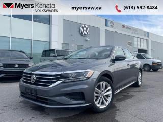 <b>Android Auto,  Apple CarPlay,  Heated Seats,  Remote Start,  Proximity Key!</b><br> <br>  Compare at $25996 - Our Price is just $22999! <br> <br>   Hello. This  2021 Volkswagen Passat is for sale today in Kanata. <br> <br>This  sedan has 72,695 kms. Its  platinum gray metallic in colour  . It has an automatic transmission and is powered by a  2.0L I4 16V GDI DOHC Turbo engine.  This unit has some remaining factory warranty for added peace of mind. <br> <br> Our Passats trim level is Highline. This Passat Highline takes style and comfort to the next level with larger alloy wheels, autonomous emergency braking, rear traffic alert and a blind spot monitor. You will also get heated front seats, Climatronic dual zone climate control and leatherette seating surfaces. Infotainment is everything youd expect with Android Auto, Apple CarPlay, SiriusXM, App-Connect smartphone integration and a 6 inch touchscreen to control it all. The interior is comfy and well appointed with a leather steering wheel, proximity key for push button start and a remote engine start for those cold winter days. This vehicle has been upgraded with the following features: Android Auto,  Apple Carplay,  Heated Seats,  Remote Start,  Proximity Key,  Chrome Grille,  Alloy Wheels. <br> <br>To apply right now for financing use this link : <a href=https://www.myersvw.ca/en/form/new/financing-request-step-1/44 target=_blank>https://www.myersvw.ca/en/form/new/financing-request-step-1/44</a><br><br> <br/><br>Backed by Myers Exclusive NO Charge Engine/Transmission for life program lends itself for your peace of mind and you can buy with confidence. Call one of our experienced Sales Representatives today and book your very own test drive! Why buy from us? Move with the Myers Automotive Group since 1942! We take all trade-ins - Appraisers on site - Full safety inspection including e-testing and professional detailing prior delivery! Every vehicle comes with a free Car Proof History report.<br><br>*LIFETIME ENGINE TRANSMISSION WARRANTY NOT AVAILABLE ON VEHICLES MARKED AS-IS, VEHICLES WITH KMS EXCEEDING 140,000KM, VEHICLES 8 YEARS & OLDER, OR HIGHLINE BRAND VEHICLES (eg.BMW, INFINITI, CADILLAC, LEXUS...). FINANCING OPTIONS NOT AVAILABLE ON VEHICLES MARKED AS-IS OR AS-TRADED.<br> Come by and check out our fleet of 40+ used cars and trucks and 110+ new cars and trucks for sale in Kanata.  o~o