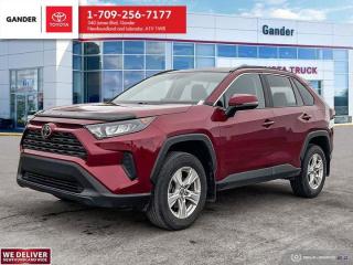 Recent Arrival!2019 Toyota RAV4 LE 8-Speed Automatic AWD 2.5L 4-Cylinder SMPIRuby Flare PearlALL CREDIT APPLICATIONS ACCEPTED! ESTABLISH OR REBUILD YOUR CREDIT HERE. APPLY AT https://steeleadvantagefinancing.com/?dealer=7148 We know that you have high expectations in your car search in NL. So, if youre in the market for a pre-owned vehicle that undergoes our exclusive inspection protocol, stop by Gander Toyota. Were confident we have the right vehicle for you. Here at Gander Toyota, we enjoy the challenge of meeting and exceeding customer expectations in all things automotive.**Market Value Pricing**, AWD, Black Cloth, Active Cruise Control, Air Conditioning, Auto High-beam Headlights, Exterior Parking Camera Rear, Heated Front Bucket Seats, RAV4 LE Grade.Steele Auto Group is the most diversified group of automobile dealerships in Atlantic Canada, with 34 dealerships selling 27 brands and an employee base of over 1000. Sales are up by double digits over last year and the plan going forward is to expand further into Atlantic Canada. PLEASE CONFIRM WITH US THAT ALL OPTIONS, FEATURES AND KILOMETERS ARE CORRECT.