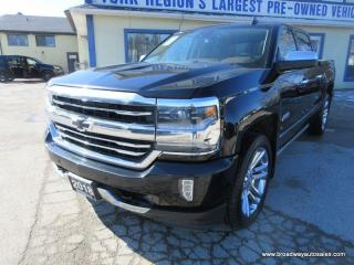 Used 2018 Chevrolet Silverado 1500 LOADED HIGH-COUNTRY-MODEL 5 PASSENGER 6.2L - V8.. 4X4.. CREW-CAB.. SHORTY.. NAVIGATION.. LEATHER.. HEATED SEATS & WHEEL.. POWER SUNROOF.. for sale in Bradford, ON