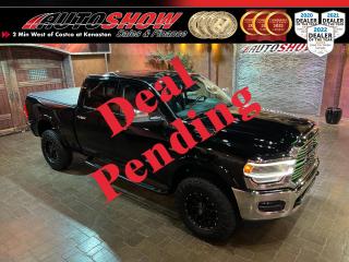 <strong>*** LOW KM STUNNER... LARAMIE DIESEL W/ $22,000.00 IN UPGRADES! *** SUNROOF, HEATED STEERING & LEATHER, REMOTE START!! *** 12 INCH TOUCHSCREEN, H/K STEREO, NAVIGATION!!! *** </strong>A real brute of a truck - one with tons of style and sure to impress. Super low mileage, excellent Carfax history and amazing condition. Get the job done right the first time, drive a Cummins! <strong>$22,000.00 IN UPGRADES </strong>and aftermarket goodies over and above a mere entry level Laramie, things like a big <strong>SUNROOF</strong>......<strong>HARMAN/KARDON </strong>Premium Stereo......Factory <strong>REMOTE START</strong>......Huge <strong>12 INCH MULTIMEDIA TOUCHSCREEN</strong>......Chrome Appearance Package (Grille, Mirrors, Handles, Bumpers)......Colour-Matched Fender Flares......<strong>RUNNING BOARDS</strong>......<strong>SPRAY-IN BEDLINER</strong>......<strong>NAVIGATION </strong>Package......<strong>ADAPTIVE CRUISE </strong>Control......Contrast Stitched <strong>LEATHER INTERIOR</strong>......Front <strong>HEATED SEATS</strong>......<strong>REAR HEATED SEATS</strong>......<strong>HEATED STEERING WHEEL</strong>......Dual <strong>POWER ADJUSTABLE SEATS </strong>w/ Lumbar Support......Memory Seat......Power <strong>REAR SLIDING WINDOW</strong>......Power Adjustable Pedals......Automatic Lights......Leather Steering Wheel w/ Media & Cruise Controls......Dual Zone Automatic Climate Control......Remote Drop Tailgate......<strong>LED </strong>Lights......SiriusXM Satellite Radio......Backup Camera......Powerful <strong>CUMMINS 6.7L DIESEL </strong>Engine......Electronic Shift on the fly <strong>4X4/4WD </strong>System......<strong>TOW PACKAGE </strong>w/ 4-Pin & 7-Pin Connectors......Factory Integrated <strong>TRAILER BRAKE CONTROLLER</strong>......Tow/Haul Mode......Parking Assist Sensors......Factory Exhaust Brake (Jake Brake)......Optional <strong>18 INCH BLACK ALLOY RIMS </strong>w/ New <strong>RENEGADE A/T TIRES!!</strong><br /><br />PLEASE NOTE: AFTERMARKET WHEEL & TIRE PACKAGE (PICTURED) IS AVAILABLE AT AN ADDED COST, ADVERTISED PRICE INCLUDES FACTORY SET.<br /><br />This loaded up Ram 2500 Diesel comes with all original Books & Manuals, two sets of Keys & Fobs, fitted All Weather Mats and balance of Factory <strong>160,000KM RAM WARRANTY. </strong>Only 21,000kms, and now sale priced at just $79,800 with Financing & Extended Warranty available!!<br /><br /><br />Will accept trades. Please call (204)560-6287 or View at 3165 McGillivray Blvd. (Conveniently located two minutes West from Costco at corner of Kenaston and McGillivray Blvd.)<br /><br />In addition to this please view our complete inventory of used <a href=\https://www.autoshowwinnipeg.com/used-trucks-winnipeg/\>trucks</a>, used <a href=\https://www.autoshowwinnipeg.com/used-cars-winnipeg/\>SUVs</a>, used <a href=\https://www.autoshowwinnipeg.com/used-cars-winnipeg/\>Vans</a>, used <a href=\https://www.autoshowwinnipeg.com/new-used-rvs-winnipeg/\>RVs</a>, and used <a href=\https://www.autoshowwinnipeg.com/used-cars-winnipeg/\>Cars</a> in Winnipeg on our website: <a href=\https://www.autoshowwinnipeg.com/\>WWW.AUTOSHOWWINNIPEG.COM</a><br /><br />Complete comprehensive warranty is available for this vehicle. Please ask for warranty option details. All advertised prices and payments plus taxes (where applicable).<br /><br />Winnipeg, MB - Manitoba Dealer Permit # 4908                                                                                                                 <p>Sale Pending, please contact us to confirm most up-to-date status.</p>