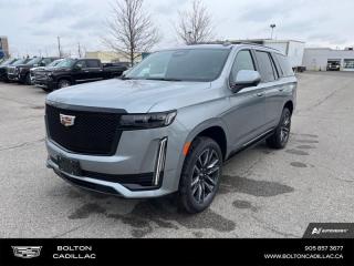 <b>Diesel Engine, Leather Seats, Running Boards, Power Running Boards!</b><br> <br> <br> <br>Luxury Tax is not included in the MSRP of all applicable vehicles.<br> <br>  This redesigned Cadillac Escalade is the epitome of luxury. <br> <br>This Cadillac Escalade has long served as the brands flagship, its huge size and aggressive looks broadcasting its extroverted, red-blooded American take on luxury. This Escalade makes a solid case as a competitor to other large luxury SUVs, due to an abundance of advanced technology and luxurious features. Its cabin is lined with wood, leather, designer fabrics, and satin-finished metals. Indeed, nothing possesses presence and makes a statement like a Cadillac.<br> <br> This argent silver metallic  SUV  has an automatic transmission and is powered by a  277HP 3.0L Straight 6 Cylinder Engine.<br> <br> Our Escalades trim level is Sport. This dynamic Escalade Sport offers an impressive list of features such as a massive panoramic sunroof, magnetic ride control suspension, a stunning 16.9 inch touchscreen that is paired with wireless Apple CarPlay and Android Auto, built-in navigation, signature IntelliBeam LED headlights, gloss black exterior trim accents, trailering blind spot detection, premium leather seats and 12 spoke dark aluminum wheels! Additional features include heads up display, heated and cooled seats, remote start, a heated power steering wheel, tri-zone climate control, a built-in Wi-Fi hotspot, premium 19 speaker AKG audio system, augmented reality display, wireless device charging, interior ambient lighting, 360 degree parking camera with a digital rearview mirror, and automatic active brake assist plus so much more! This vehicle has been upgraded with the following features: Diesel Engine, Leather Seats, Running Boards, Power Running Boards. <br><br> <br>To apply right now for financing use this link : <a href=http://www.boltongm.ca/?https://CreditOnline.dealertrack.ca/Web/Default.aspx?Token=44d8010f-7908-4762-ad47-0d0b7de44fa8&Lang=en target=_blank>http://www.boltongm.ca/?https://CreditOnline.dealertrack.ca/Web/Default.aspx?Token=44d8010f-7908-4762-ad47-0d0b7de44fa8&Lang=en</a><br><br> <br/>    4.99% financing for 84 months.  Incentives expire 2024-04-30.  See dealer for details. <br> <br>At Bolton Motor Products, we offer new and pre-enjoyed luxury Cadillacs in Bolton. Our sales staff will help you find that new or used car you have been searching for in the Bolton, Brampton, Nobleton, Kleinburg, Vaughan, & Maple area. o~o