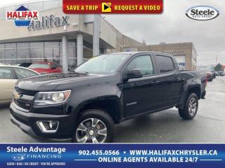 Recent Arrival!2020 Chevrolet Colorado Z71 Black V6 4WD 8-Speed Automatic**Live Market Value Pricing**, 4WD, Alloy wheels, Automatic temperature control, Driver 6-Way Power Seat Adjuster, Exterior Parking Camera Rear, Remote keyless entry, Steering wheel mounted audio controls.Top reasons for buying from Halifax Chrysler: Live Market Value Pricing, No Pressure Environment, State Of The Art facility, Mopar Certified Technicians, Convenient Location, Best Test Drive Route In City, Full Disclosure.Certification Program Details: 85 Point Inspection, 2 Years Fresh MVI, Brake Inspection, Tire Inspection, Fresh Oil Change, Free Carfax Report, Vehicle Professionally Detailed.Here at Halifax Chrysler, we are committed to providing excellence in customer service and will ensure your purchasing experience is second to none! Visit us at 12 Lakelands Boulevard in Bayers Lake, call us at 902-455-0566 or visit us online at www.halifaxchrysler.com *** We do our best to ensure vehicle specifications are accurate. It is up to the buyer to confirm details.***