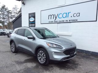 Used 2021 Ford Escape Titanium AWD!! LEATHER. NAV. HEATED SEATS/WHEEL. BACKUP CAM. PWR SEAT. BLIND SPOT ALERT. CARPLAY. BLUETOOTH. for sale in North Bay, ON