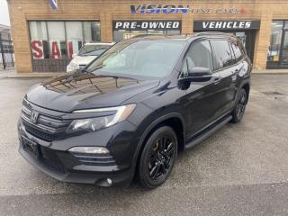 2016 Honda Pilot EX-L w/ Navi Black Edition, a Great Choice for a 7 Seat SUV !<br><br>AMAZING CONDITION, this 2016 Honda Pilot comes with a 3.5 LITRE 6 CYLINDER ENGINE that puts out 280 HORSEPOWER.<br><br>Interior includes: HEATED LEATHER SEATS, SUNROOF, and a GREAT SOUNDING STEREO SYSTEM.<br><br> It is the winner of our 2016 Best 3-Row SUV for the Money award and the winner of our 2016 Best 3-Row SUV for Families award,  (cars.usnews.com).<br><br> Yes, the 2016 Honda Pilot is a good used SUV. It has three spacious rows of seats that are capable of accommodating up to eight people, with enough room for adults to sit in the third row on short trips. Cargo space is good, and there are some handy available safety features. The Pilot also has a capable engine, good fuel economy estimates, composed handling, and a smooth ride,  (cars.usnews.com).<br><br>Driving aids include: BACK UP CAMERA, ADAPTIVE CRUISE CONTROL, LANE DEPARTURE WARNING, NAVIGATION, ALL WHEEL DRIVE, and SIDE VIEW CAMERA.<br><br>CLEAN CARFAX !<br><br>Comes complete with power locks, power windows, and keyless remote entry.<br><br>This car has safety included in the advertised price.<br><br>Please Note: HST and Licensing is an additional fee separate from the advertised price. <br><br>We have a strong confidence in our cars, if you want to have a car inspected, Vision Fine Cars welcomes it.<br>  <br>Certain Crypto-Currency accepted as payment, Charges will apply.<br>