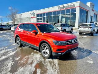 TIGUAN HIGHLINE WITH HEATED SEATS, DUAL CLIMATE, AND APPLE CARPLAY!

The 2018 Volkswagen Tiguan Highline is powered by a 2.0L 4-cylinder engine paired with an automatic transmission, delivering a balance of performance and fuel efficiency. This engine configuration provides ample power for daily driving needs, with smooth acceleration and responsive handling characteristics. The Tiguans precise steering and well-tuned suspension contribute to its agile and composed driving dynamics, ensuring an enjoyable driving experience in various road conditions.

As for features, the Tiguan Highline trim offers a range of amenities designed to enhance comfort, convenience, and safety. These may include leather upholstery, heated front seats, a panoramic sunroof, a touchscreen infotainment system with smartphone integration, a navigation system, keyless entry and ignition, adaptive cruise control, blind-spot monitoring, and automatic emergency braking. Additionally, advanced driver assistance features such as lane departure warning, forward collision warning, and parking sensors may be available to further enhance safety and convenience.

The Volkswagen Tiguan boasts a spacious and versatile interior, providing ample room for passengers and cargo alike. The Highline trim may offer features such as a power-adjustable drivers seat with memory settings, a split-folding rear seat with sliding and reclining functionality, and a hands-free power liftgate for added convenience when loading and unloading cargo. With its generous legroom and headroom in both rows, the Tiguan ensures a comfortable ride for all occupants, even on long journeys. The high-quality materials and thoughtful design elements throughout the cabin create a premium ambiance that enhances the overall driving experience.

In summary, the 2018 Volkswagen Tiguan Highline offers a compelling combination of performance, features, comfort, and space. With its refined driving dynamics, advanced technology, and spacious interior, the Tiguan Highline is well-suited for drivers seeking a versatile and upscale compact SUV for their daily adventures. Whether navigating city streets or embarking on weekend getaways, the Tiguan Highline delivers a premium driving experience that caters to both driver and passenger needs.