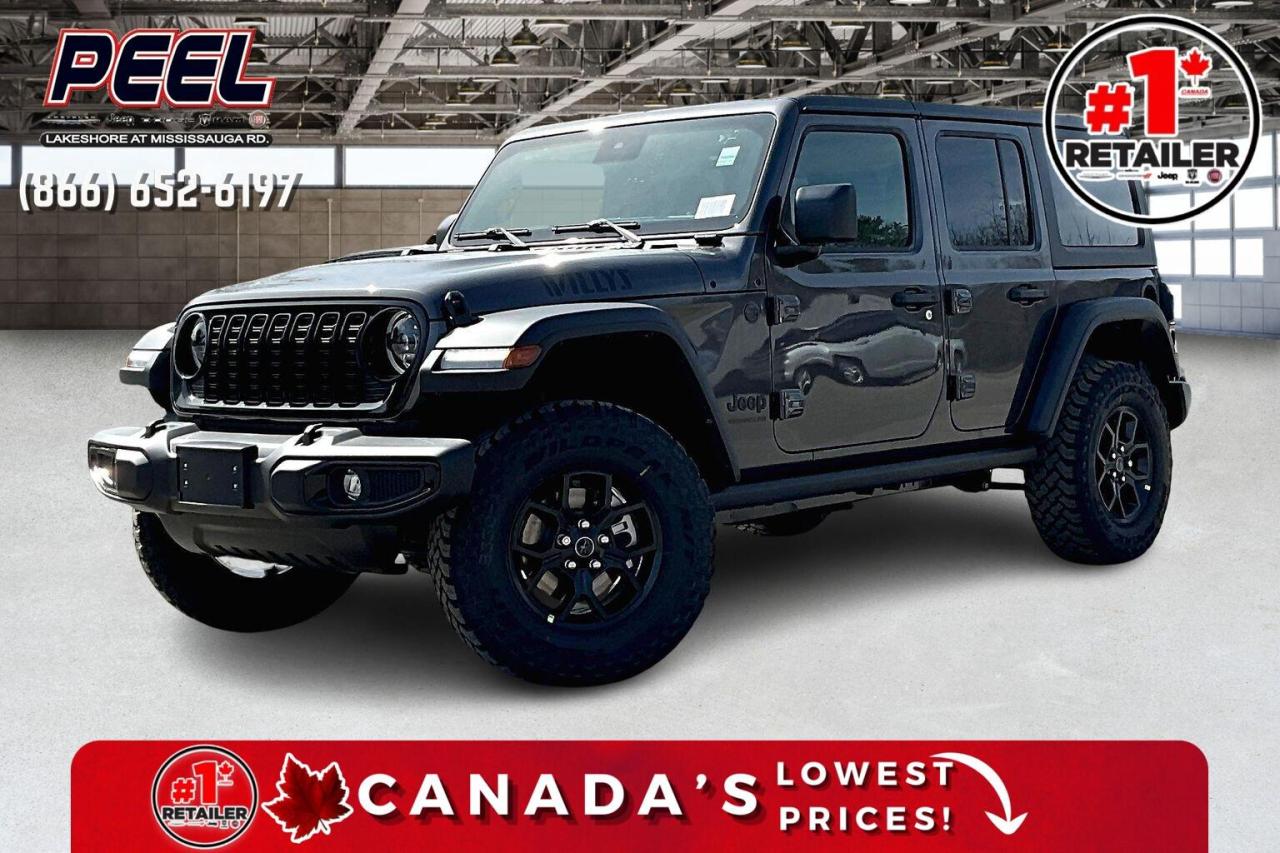 New 2024 Jeep Wrangler WILLYS 4DOOR | SAFETY&TECH&CONV GRP | HARDTOP for sale in Mississauga, ON