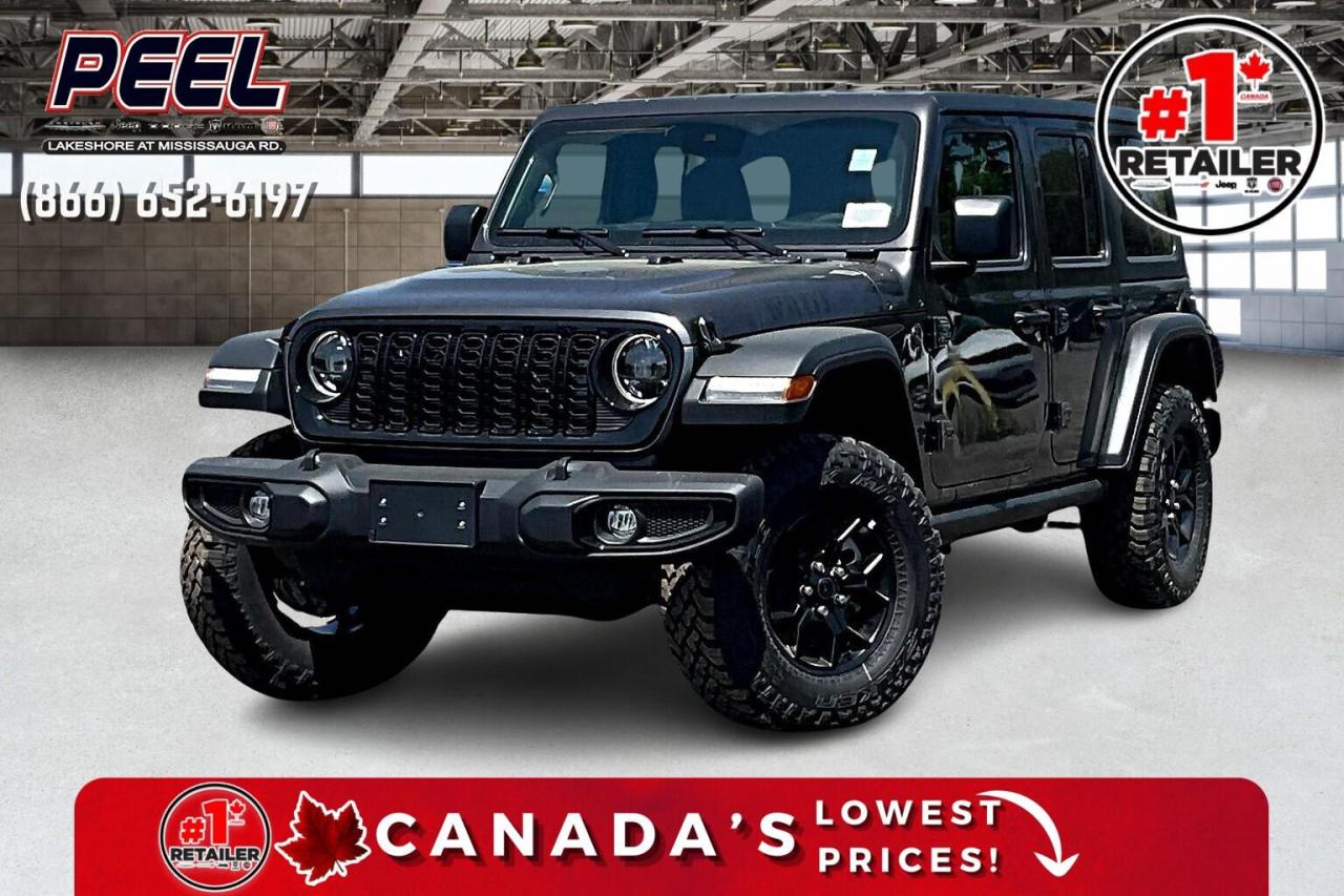 New 2024 Jeep Wrangler WILLYS 4DOOR | SAFETY&TECH&CONV GRP | HARDTOP for sale in Mississauga, ON