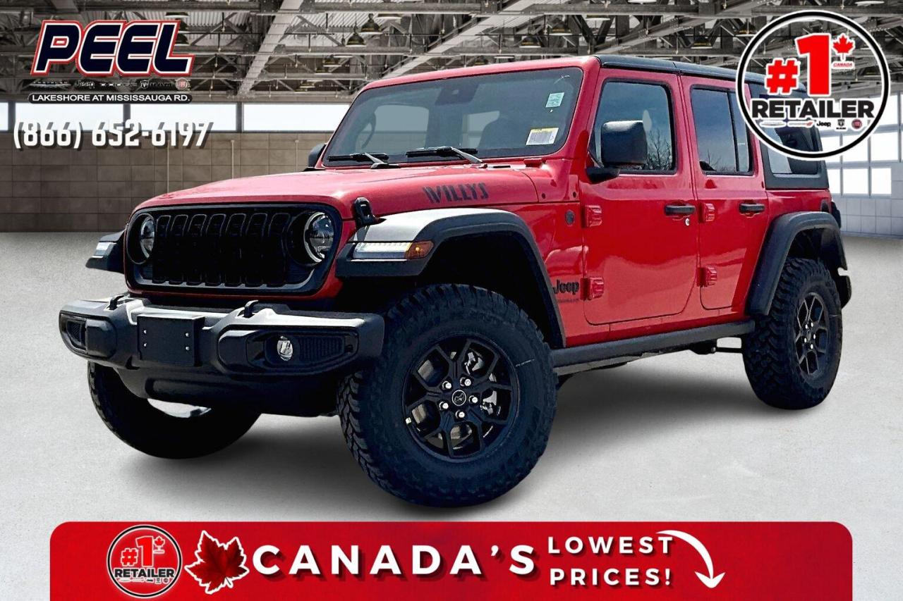 New 2024 Jeep Wrangler WILLYS 4DOOR | SAFETY&TECH&CONV GRP | HARDTOP for sale in Mississauga, ON