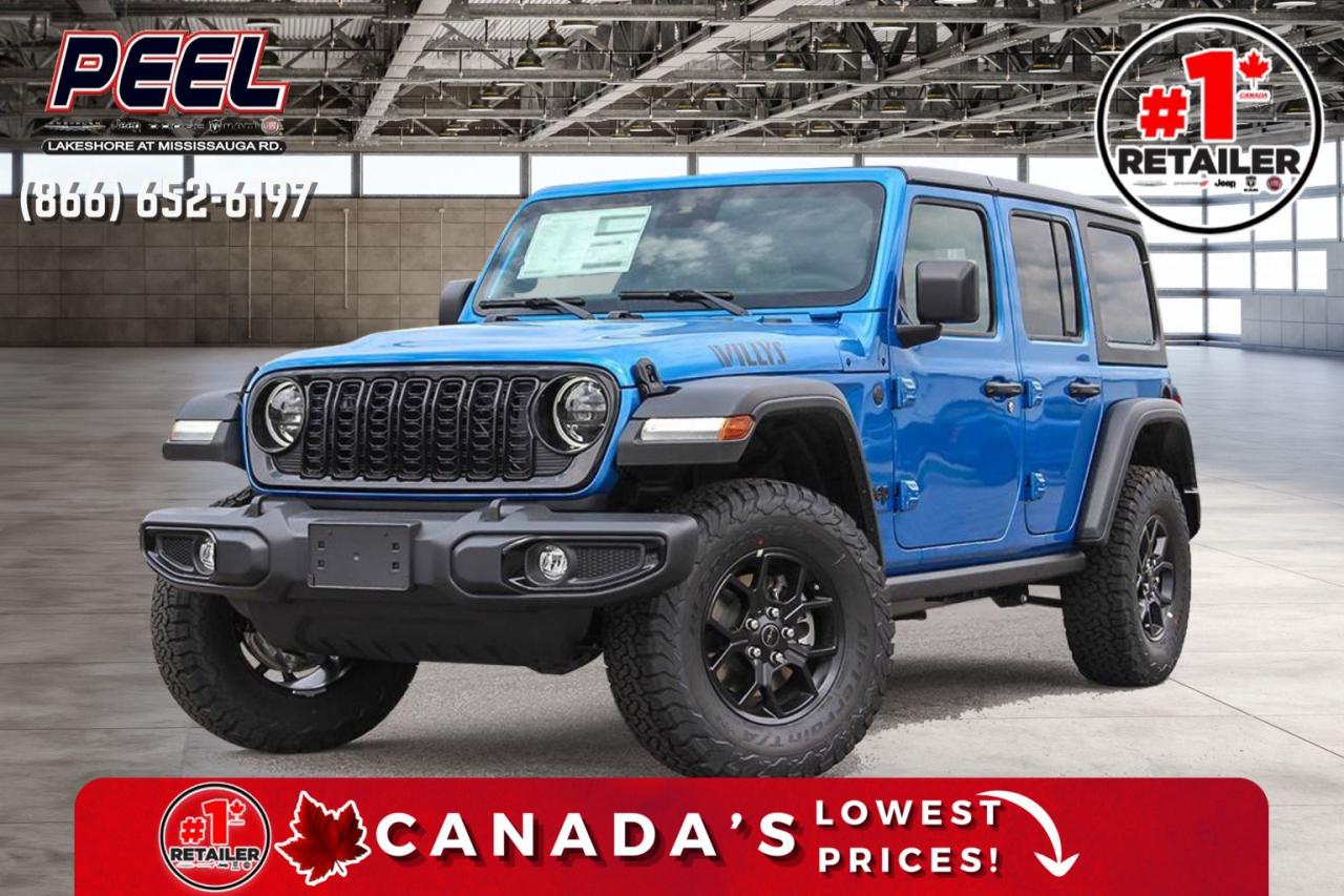 New 2024 Jeep Wrangler WILLYS 4DOOR | SAFETY&TECH&CONV GRP | HARDTOP for sale in Mississauga, ON