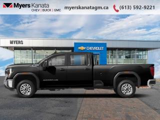 <b>Sunroof, X31 Off-Road and Protection Package, SLE Preferred Package, GMC Pro Safety Plus, 20-inch Polished Aluminum Wheels!</b><br> <br> <br> <br>At Myers, we believe in giving our customers the power of choice. When you choose to shop with a Myers Auto Group dealership, you dont just have access to one inventory, youve got the purchasing power of an entire auto group behind you!<br> <br>  This immensely capable 2024 GMC 2500HD has everything youre looking for in a heavy-duty truck. <br> <br>This 2024 GMC 2500HD is highly configurable work truck that can haul a colossal amount of weight thanks to its potent drivetrain. This truck also offers amazing interior features that nestle occupants in comfort and luxury, with a great selection of tech features. For heavy-duty activities and even long-haul trips, the 2500HD is all the truck youll ever need.<br> <br> This onyx black Crew Cab 4X4 pickup   has an automatic transmission and is powered by a  401HP 6.6L 8 Cylinder Engine.<br> <br> Our Sierra 2500HDs trim level is SLT. Stepping up to this Sierra 2500HD SLT is a great choice as it comes loaded with luxurious features such as leather seats, power adjustable pedals with memory settings, a heavy-duty locking rear differential, signature LED lighting, a larger 8 inch touchscreen infotainment system with wireless Apple CarPlay, Android Auto and 4G LTE capability, stylish aluminum wheels, remote keyless entry and a remote engine start, a CornerStep rear bumper and cargo tie downs hooks with LED box lighting. Additionally, this truck also comes with a useful rear vision camera, leather wrapped steering wheel with audio controls, StabiliTrak, cruise control and a ProGrade trailering system with an integrated brake controller. This vehicle has been upgraded with the following features: Sunroof, X31 Off-road And Protection Package, Sle Preferred Package, Gmc Pro Safety Plus, 20-inch Polished Aluminum Wheels, 5th Wheel Prep Package, Tubular Side Steps. <br><br> <br>To apply right now for financing use this link : <a href=https://www.myerskanatagm.ca/finance/ target=_blank>https://www.myerskanatagm.ca/finance/</a><br><br> <br/>    Incentives expire 2024-05-31.  See dealer for details. <br> <br>Myers Kanata Chevrolet Buick GMC Inc is a great place to find quality used cars, trucks and SUVs. We also feature over a selection of over 50 used vehicles along with 30 certified pre-owned vehicles. Our Ottawa Chevrolet, Buick and GMC dealership is confident that youll be able to find your next used vehicle at Myers Kanata Chevrolet Buick GMC Inc. You will always find our inventory updated with the latest models. Our team believes in giving nothing but the best to our customers. Visit our Ottawa GMC, Chevrolet, and Buick dealership and get all the information you need today!<br> Come by and check out our fleet of 50+ used cars and trucks and 140+ new cars and trucks for sale in Kanata.  o~o
