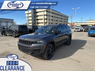 <b>Aluminum Wheels,  Heated Seats,  Heated Steering Wheel,  Mobile Hotspot,  Adaptive Cruise Control!</b><br> <br> <br> <br>  Whether its an off-road trail or the city streets, this super versatile 2024 Grand Cherokee L is ready for whatever. <br> <br>The next step in the iconic Grand Cherokee name, this 2024 Grand Cherokee L is here to prove that great things can also come in huge packages. Dont let the size fool you, though. This Grand Cherokee may be large and in charge, but it still brings efficiency and classic Jeep agility. Whether youre maneuvering a parking garage or a backwood trail, this Grand Cherokee L is ready for your next adventure, no matter how big.<br> <br> This baltic grey metallic SUV  has a 8 speed automatic transmission and is powered by a  293HP 3.6L V6 Cylinder Engine.<br> <br> Our Grand Cherokee Ls trim level is Altitude. This Cherokee L Altitude adds on upgraded aluminum wheels and body-colored front and rear bumpers, with great base features such as tow equipment with trailer sway control, LED headlights, heated front seats with a heated steering wheel, voice-activated dual zone climate control, mobile hotspot internet access, and an 8.4-inch infotainment screen powered by Uconnect 5. Assistive and safety features also include adaptive cruise control, blind spot detection, lane keeping assist with lane departure warning, front and rear collision mitigation, ParkSense front and rear parking sensors, and even more! This vehicle has been upgraded with the following features: Aluminum Wheels,  Heated Seats,  Heated Steering Wheel,  Mobile Hotspot,  Adaptive Cruise Control,  Blind Spot Detection,  Lane Keep Assist. <br><br> View the original window sticker for this vehicle with this url <b><a href=http://www.chrysler.com/hostd/windowsticker/getWindowStickerPdf.do?vin=1C4RJKAG2R8539178 target=_blank>http://www.chrysler.com/hostd/windowsticker/getWindowStickerPdf.do?vin=1C4RJKAG2R8539178</a></b>.<br> <br>To apply right now for financing use this link : <a href=https://standarddodge.ca/financing target=_blank>https://standarddodge.ca/financing</a><br><br> <br/><br>* Visit Us Today *Youve earned this - stop by Standard Chrysler Dodge Jeep Ram located at 208 Cheadle St W., Swift Current, SK S9H0B5 to make this car yours today! <br> Pricing may not reflect additional accessories that have been added to the advertised vehicle<br><br> Come by and check out our fleet of 30+ used cars and trucks and 110+ new cars and trucks for sale in Swift Current.  o~o