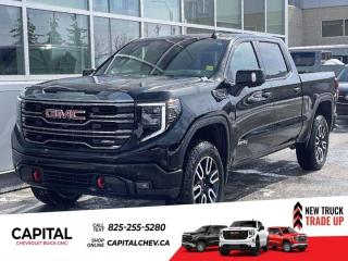 Come see this 2023 GMC Sierra 1500 AT4. Its Automatic transmission and Turbocharged Diesel I6 3.0L/183 engine will keep you going. This GMC Sierra 1500 features the following options: Wireless Phone Projection, for Apple CarPlay and Android Auto, Wireless Charging (Beginning October 26, 2022 through November 20, 2022, certain vehicles will be forced to include (00C) Not Equipped with Wireless Charging, which removes Wireless Charging. See dealer for details or the window label for the features on a specific vehicle.), Wipers, front rain-sensing, Windows, power rear, express down, Windows, power front, drivers express up/down, Window, power front, passenger express up/down, Wi-Fi Hotspot capable (Terms and limitations apply. See onstar.ca or dealer for details.), Wheels, 18 x 8.5 (45.7 cm x 21.6 cm) machined aluminum with Dark Grey accents, Wheel, 17 x 8 (43.2 cm x 20.3 cm) full-size, steel spare, and USB Ports, 2, Charge/Data ports located inside centre console. Test drive this vehicle at Capital Chevrolet Buick GMC Inc., 13103 Lake Fraser Drive SE, Calgary, AB T2J 3H5.