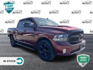 Delmonico Red Pearlcoat 2019 Ram 1500 Classic ST 4D Crew Cab HEMI 5.7L V8 VVT 8-Speed Automatic 4WD | Remote Start, 115-Volt Auxiliary Power Outlet, 1-Year SiriusXM Guardian Subscription, 1-Year SiriusXM Subscription, 4-Wheel Disc Brakes, 5 Touchscreen, 6 Speakers, 8.4 Touchscreen, A/C w/Dual-Zone Automatic Temperature Control, ABS brakes, AM/FM radio, Anti-Spin Differential Rear Axle, Apple CarPlay Capable, Black 4x4 Badge, Black 5.7L Hemi Badge, Black Exterior Badging, Black Exterior Mirrors, Black Headlamp Bezels, Black Power Manual Fold Trailer Tow Mirrors, Black RAM Tailgate Badge, Black Seats, Body-Colour Front Fascia, Body-Colour Grille, Body-Colour Rear Bumper w/Step Pads, Carpet Floor Covering, Cloth Front 40/20/40 Bench Seat, Dual front impact airbags, Dual front side impact airbags, Dual Rear Exhaust w/Bright Tips, Exterior Mirrors w/Courtesy Lamps, Exterior Mirrors w/Turn Signals, Flat Load Floor, Fog Lamps, For SiriusXM Info Call 888-539-7474, Front 40/20/40 Split Bench Seat, Front Armrest w/3 Cup Holders, Front Centre Seat Cushion Storage, Front Floor Mats, Front Heated Seats, Gloss Black Grille, Google Android Auto, GPS Antenna Input, Hands-Free Comm w/Bluetooth, Heated Exterior Mirrors, Heated Steering Wheel, Humidity Sensor, Leather-Wrapped Steering Wheel, Manual Adjust Seats, Media Hub w/2 USB & Aux Input Jack, Media Hub w/USB & Aux Input Jack, Night Edition, Overhead Console, ParkView Rear Back-Up Camera, Power 10-Way Driver Seat w/Lumbar Adjust, Power door mirrors, Power Heated Manual Folding Mirrors, Power Lumbar Adjust, Power steering, Power windows, Premium Cloth Front 40/20/40 Bench Seat, Quick Order Package 27J Express, Radio: Uconnect 3 w/5 Display, Radio: Uconnect 4C w/8.4 Display, Ram 1500 Express Group, Rear 60/40 Split Folding Seat, Rear Floor Mats, Rear Folding Seat, Remote Keyless Entry, Remote Start System, Remote USB Charging Port, Security Alarm, Semi-Gloss Black Wheel Centre Hub, SiriusXM Satellite Radio, Speed control, Steering Wheel-Mounted Audio Controls, Storage Tray, Sub Zero Package, Temperature & Compass Gauge, Traction control, Trailer Brake Control, Trailer Tow Mirrors, Trailer Tow Mirrors & Brake Group, USB Mobile Projection, Variably intermittent wipers, Wheel & Sound Group, Wheels: 20 x 8 Semi-Gloss Black Aluminum.<p> </p>

<h4>VALUE+ CERTIFIED PRE-OWNED VEHICLE</h4>

<p>36-point Provincial Safety Inspection<br />
172-point inspection combined mechanical, aesthetic, functional inspection including a vehicle report card<br />
Warranty: 30 Days or 1500 KMS on mechanical safety-related items and extended plans are available<br />
Complimentary CARFAX Vehicle History Report<br />
2X Provincial safety standard for tire tread depth<br />
2X Provincial safety standard for brake pad thickness<br />
7 Day Money Back Guarantee*<br />
Market Value Report provided<br />
Complimentary 3 months SIRIUS XM satellite radio subscription on equipped vehicles<br />
Complimentary wash and vacuum<br />
Vehicle scanned for open recall notifications from manufacturer</p>

<p>SPECIAL NOTE: This vehicle is reserved for AutoIQs retail customers only. Please, No dealer calls. Errors & omissions excepted.</p>

<p>*As-traded, specialty or high-performance vehicles are excluded from the 7-Day Money Back Guarantee Program (including, but not limited to Ford Shelby, Ford mustang GT, Ford Raptor, Chevrolet Corvette, Camaro 2SS, Camaro ZL1, V-Series Cadillac, Dodge/Jeep SRT, Hyundai N Line, all electric models)</p>

<p>INSGMT</p>