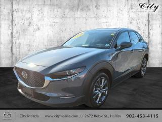<em><strong>LOW MILEAGE, ONE OWNER VEHICLE. 2020 MAZDA CX-30 GT ALL WHEEL DRIVE WITH SKY-ACTIVE TECHNOLOGY. 4 CYLINDER, AUTOMATIC, POWER WINDOWS, POWER LOCKS, TILT AND TELESCOPIC STEERING, HEATER FRONT LEATHER SEATS WITH POWER DRIVERS SEAT, MEMORY SEATS, AM/FM STEREO WITH MP3 PLAYER, NAVIGATION, DRIVERS INFORMATION CENTER, STEERING WHEEL CONTROLS, ACTIVE CRUISE CONTROL, LANE CHANGE ALERT, BACK-UP CAMERA WITH CROSS LANE ALERT, POWER SUNROOF, REMOTE KEYLESS ENTRY, KEYLESS START AND MUCH MORE!</strong></em>

<em><strong>MAZDA CERTIFIED PRE OWNED WITH 160 POINT INSPECTION INCLUDING 7 YEAR OR 140,000KM POWERTRAIN MAZDA WARRANTY, 24 HOUR ROADSIDE ASSISTANCE, FULL CARFAX REPORT, 30 DAY OR 3000KM EXCHANGE PRIVILEGE AND INTEREST RATES AS LOW AS 4.90% CALL TODAY FOR YOUR TEST DRIVE</strong></em>

<em><strong>We at, City Mazda and, City Pre-Owned strive for excellence and customer satisfaction. We are a locally owned, independent dealership that has been proudly serving the Maritimes for 37 years and counting! Every retail checked vehicle goes through an extensive inspection process to insure the best quality and standard we can offer. Our financial team can offer many different options to fit any need! We look forward to earning your business and become your “One Stop Shop” for any and ALL of your automotive needs! Find us on Facebook to follow our events and news! Ask about our FAMOUS maintenance plans! Contact us today, we welcome you to the CITY MAZDA PRE OWNED family in advance;  you will not be disappointed!   </strong></em>
