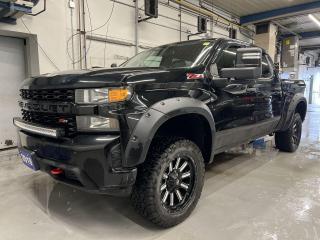 4x4 CUSTOM TRAIL BOSS CREW CAB W/ 5.3L V8, Z71 OFF-ROAD AND CONVENIENCE PACKAGES! Remote start, off-road suspension w/ 2-inch factory lift, Rancho shocks, backup camera w/ hitch view, tow package w/ integrated trailer brake controller, 5-foot 9-inch box w/ spray-in bedliner, heavy-duty auto-locking rear differential, skid plates, Apple CarPlay/Android Auto, automatic headlights, tow mirrors, full power group, keyless entry w/ remote tailgate release, cargo lamp, cruise control and more! This vehicle just landed and is awaiting a full detail and photo shoot. Contact us and book your road test today!