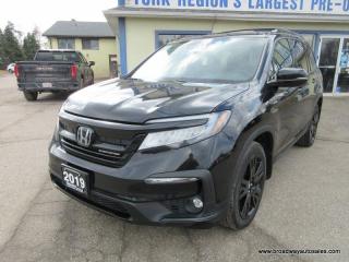 Used 2019 Honda Pilot ALL-WHEEL DRIVE BLACK-EDITION 7 PASSENGER 3.5L - SOHC.. CAPTAINS & 3RD ROW.. NAVIGATION.. LEATHER.. HEATED/AC SEATS.. BLU-RAY.. BACK-UP-CAMERA.. for sale in Bradford, ON