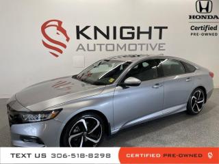 Used 2020 Honda Accord Sedan Sport l Heated Seats l Sunroof l Dual Climate l Back up Cam for sale in Moose Jaw, SK