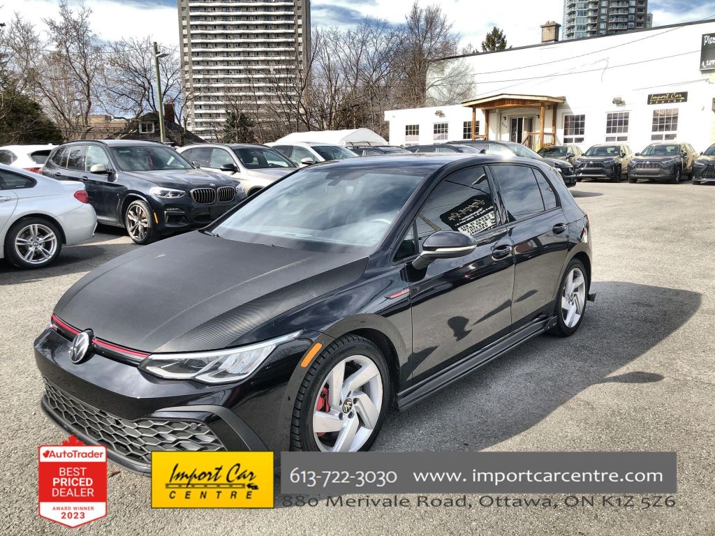 Used 2022 Volkswagen Golf GTI 6SPD, COCKPIT PRO, PDC, BK. CAM, HTD. SEATS, BLIS for Sale in Ottawa, Ontario