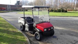 2017 Toro Workman GTX Electric ATV 2WD With Dump Box, automatic, red exterior, black interior, vinyl. 48 volt electric engine, Dump box size is 38 inches long, 38 inches wide and 10 inches high. $13,250.00 plus $375 processing fee, $13,625.00 total payment obligation before taxes.  Listing report, warranty, contract commitment cancellation fee, financing available on approved credit (some limitations and exceptions may apply). All above specifications and information is considered to be accurate but is not guaranteed and no opinion or advice is given as to whether this item should be purchased. We do not allow test drives due to theft, fraud and acts of vandalism. Instead we provide the following benefits: Complimentary Warranty (with options to extend), Limited Money Back Satisfaction Guarantee on Fully Completed Contracts, Contract Commitment Cancellation, and an Open-Ended Sell-Back Option. Ask seller for details or call 604-522-REPO(7376) to confirm listing availability.