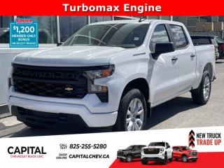 This Chevrolet Silverado 1500 delivers a Turbocharged Gas I4 2.7L/166 engine powering this Automatic transmission. ENGINE, 2.7L TURBOMAX (310 hp [231 kW] @ 5600 rpm, 430 lb-ft of torque [583 Nm] @ 3000 rpm) (STD), Wireless Phone Projection for Apple CarPlay and Android Auto, Windows, power rear, express down.*This Chevrolet Silverado 1500 Comes Equipped with These Options *Window, power front, passenger express down, Window, power front, drivers express up/down, Wi-Fi Hotspot capable (Terms and limitations apply. See onstar.ca or dealer for details.), Wheels, 20 x 9 (50.8 cm x 22.9 cm) Bright Silver painted aluminum, Wheel, 17 x 8 (43.2 cm x 20.3 cm) full-size, steel spare, USB Ports, rear, dual, charge-only, USB Ports, 2, Charge/Data ports located on the instrument panel, Transmission, 8-speed automatic, electronically controlled with overdrive and tow/haul mode. Includes Cruise Grade Braking and Powertrain Grade Braking, Transfer case, single speed electronic Autotrac with push button control (4WD models only), Tires, 275/60R20 all-season, blackwall.* Visit Us Today *For a must-own Chevrolet Silverado 1500 come see us at Capital Chevrolet Buick GMC Inc., 13103 Lake Fraser Drive SE, Calgary, AB T2J 3H5. Just minutes away!