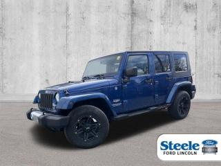 Deep Water Blue Pearlcoat2009 Jeep Wrangler Unlimited Sahara4WD 6-Speed Manual 3.8L V6 SMPIVALUE MARKET PRICING!!, 4WD.ALL CREDIT APPLICATIONS ACCEPTED! ESTABLISH OR REBUILD YOUR CREDIT HERE. APPLY AT https://steeleadvantagefinancing.com/6198 We know that you have high expectations in your car search in Halifax. So if you?re in the market for a pre-owned vehicle that undergoes our exclusive inspection protocol, stop by Steele Ford Lincoln. We?re confident we have the right vehicle for you. Here at Steele Ford Lincoln, we enjoy the challenge of meeting and exceeding customer expectations in all things automotive.