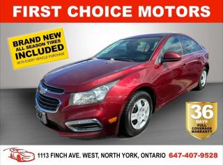 Welcome to First Choice Motors, the largest car dealership in Toronto of pre-owned cars, SUVs, and vans priced between $5000-$15,000. With an impressive inventory of over 300 vehicles in stock, we are dedicated to providing our customers with a vast selection of affordable and reliable options.<br><br>Were thrilled to offer a used 2016 Chevrolet Cruze LT, burgundy color with 189,000km (STK#7092) This vehicle was $10990 NOW ON SALE FOR $9990. It is equipped with the following features:<br>- Automatic Transmission<br>- Bluetooth<br>- Reverse camera<br>- Power windows<br>- Power locks<br>- Power mirrors<br>- Air Conditioning<br><br>At First Choice Motors, we believe in providing quality vehicles that our customers can depend on. All our vehicles come with a 36-day FULL COVERAGE warranty. We also offer additional warranty options up to 5 years for our customers who want extra peace of mind.<br><br>Furthermore, all our vehicles are sold fully certified with brand new brakes rotors and pads, a fresh oil change, and brand new set of all-season tires installed & balanced. You can be confident that this car is in excellent condition and ready to hit the road.<br><br>At First Choice Motors, we believe that everyone deserves a chance to own a reliable and affordable vehicle. Thats why we offer financing options with low interest rates starting at 7.9% O.A.C. Were proud to approve all customers, including those with bad credit, no credit, students, and even 9 socials. Our finance team is dedicated to finding the best financing option for you and making the car buying process as smooth and stress-free as possible.<br><br>Our dealership is open 7 days a week to provide you with the best customer service possible. We carry the largest selection of used vehicles for sale under $9990 in all of Ontario. We stock over 300 cars, mostly Hyundai, Chevrolet, Mazda, Honda, Volkswagen, Toyota, Ford, Dodge, Kia, Mitsubishi, Acura, Lexus, and more. With our ongoing sale, you can find your dream car at a price you can afford. Come visit us today and experience why we are the best choice for your next used car purchase!<br><br>All prices exclude a $10 OMVIC fee, license plates & registration and ONTARIO HST (13%)