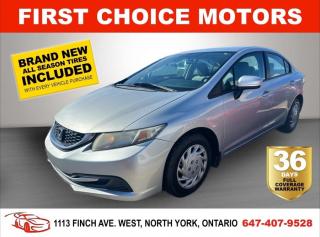 Used 2014 Honda Civic LX ~AUTOMATIC, FULLY CERTIFIED WITH WARRANTY!!!~ for sale in North York, ON