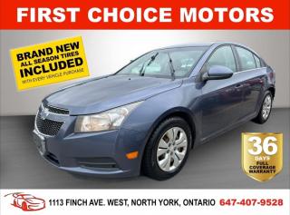 Welcome to First Choice Motors, the largest car dealership in Toronto of pre-owned cars, SUVs, and vans priced between $5000-$15,000. With an impressive inventory of over 300 vehicles in stock, we are dedicated to providing our customers with a vast selection of affordable and reliable options.<br><br>Were thrilled to offer a used 2014 Chevrolet Cruze LT, blue color with 256,000km (STK#7104) This vehicle was $6990 NOW ON SALE FOR $5990. It is equipped with the following features:<br>- Automatic Transmission<br>- Bluetooth<br>- Power windows<br>- Power locks<br>- Power mirrors<br>- Air Conditioning<br><br>At First Choice Motors, we believe in providing quality vehicles that our customers can depend on. All our vehicles come with a 36-day FULL COVERAGE warranty. We also offer additional warranty options up to 5 years for our customers who want extra peace of mind.<br><br>Furthermore, all our vehicles are sold fully certified with brand new brakes rotors and pads, a fresh oil change, and brand new set of all-season tires installed & balanced. You can be confident that this car is in excellent condition and ready to hit the road.<br><br>At First Choice Motors, we believe that everyone deserves a chance to own a reliable and affordable vehicle. Thats why we offer financing options with low interest rates starting at 7.9% O.A.C. Were proud to approve all customers, including those with bad credit, no credit, students, and even 9 socials. Our finance team is dedicated to finding the best financing option for you and making the car buying process as smooth and stress-free as possible.<br><br>Our dealership is open 7 days a week to provide you with the best customer service possible. We carry the largest selection of used vehicles for sale under $9990 in all of Ontario. We stock over 300 cars, mostly Hyundai, Chevrolet, Mazda, Honda, Volkswagen, Toyota, Ford, Dodge, Kia, Mitsubishi, Acura, Lexus, and more. With our ongoing sale, you can find your dream car at a price you can afford. Come visit us today and experience why we are the best choice for your next used car purchase!<br><br>All prices exclude a $10 OMVIC fee, license plates & registration and ONTARIO HST (13%)