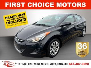 Welcome to First Choice Motors, the largest car dealership in Toronto of pre-owned cars, SUVs, and vans priced between $5000-$15,000. With an impressive inventory of over 300 vehicles in stock, we are dedicated to providing our customers with a vast selection of affordable and reliable options.<br><br>Were thrilled to offer a used 2013 Hyundai Elantra GL, black color with 132,000km (STK#7105) This vehicle was $9990 NOW ON SALE FOR $7990. It is equipped with the following features:<br>- Automatic Transmission<br>- Heated seats<br>- Bluetooth<br>- Power windows<br>- Power locks<br>- Power mirrors<br>- Air Conditioning<br><br>At First Choice Motors, we believe in providing quality vehicles that our customers can depend on. All our vehicles come with a 36-day FULL COVERAGE warranty. We also offer additional warranty options up to 5 years for our customers who want extra peace of mind.<br><br>Furthermore, all our vehicles are sold fully certified with brand new brakes rotors and pads, a fresh oil change, and brand new set of all-season tires installed & balanced. You can be confident that this car is in excellent condition and ready to hit the road.<br><br>At First Choice Motors, we believe that everyone deserves a chance to own a reliable and affordable vehicle. Thats why we offer financing options with low interest rates starting at 7.9% O.A.C. Were proud to approve all customers, including those with bad credit, no credit, students, and even 9 socials. Our finance team is dedicated to finding the best financing option for you and making the car buying process as smooth and stress-free as possible.<br><br>Our dealership is open 7 days a week to provide you with the best customer service possible. We carry the largest selection of used vehicles for sale under $9990 in all of Ontario. We stock over 300 cars, mostly Hyundai, Chevrolet, Mazda, Honda, Volkswagen, Toyota, Ford, Dodge, Kia, Mitsubishi, Acura, Lexus, and more. With our ongoing sale, you can find your dream car at a price you can afford. Come visit us today and experience why we are the best choice for your next used car purchase!<br><br>All prices exclude a $10 OMVIC fee, license plates & registration and ONTARIO HST (13%)