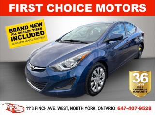 Welcome to First Choice Motors, the largest car dealership in Toronto of pre-owned cars, SUVs, and vans priced between $5000-$15,000. With an impressive inventory of over 300 vehicles in stock, we are dedicated to providing our customers with a vast selection of affordable and reliable options.<br><br>Were thrilled to offer a used 2016 Hyundai Elantra GL, blue color with 177,000km (STK#7112) This vehicle was $11990 NOW ON SALE FOR $9990. It is equipped with the following features:<br>- Automatic Transmission<br>- Heated seats<br>- Bluetooth<br>- Power windows<br>- Power locks<br>- Power mirrors<br>- Air Conditioning<br><br>At First Choice Motors, we believe in providing quality vehicles that our customers can depend on. All our vehicles come with a 36-day FULL COVERAGE warranty. We also offer additional warranty options up to 5 years for our customers who want extra peace of mind.<br><br>Furthermore, all our vehicles are sold fully certified with brand new brakes rotors and pads, a fresh oil change, and brand new set of all-season tires installed & balanced. You can be confident that this car is in excellent condition and ready to hit the road.<br><br>At First Choice Motors, we believe that everyone deserves a chance to own a reliable and affordable vehicle. Thats why we offer financing options with low interest rates starting at 7.9% O.A.C. Were proud to approve all customers, including those with bad credit, no credit, students, and even 9 socials. Our finance team is dedicated to finding the best financing option for you and making the car buying process as smooth and stress-free as possible.<br><br>Our dealership is open 7 days a week to provide you with the best customer service possible. We carry the largest selection of used vehicles for sale under $9990 in all of Ontario. We stock over 300 cars, mostly Hyundai, Chevrolet, Mazda, Honda, Volkswagen, Toyota, Ford, Dodge, Kia, Mitsubishi, Acura, Lexus, and more. With our ongoing sale, you can find your dream car at a price you can afford. Come visit us today and experience why we are the best choice for your next used car purchase!<br><br>All prices exclude a $10 OMVIC fee, license plates & registration and ONTARIO HST (13%)