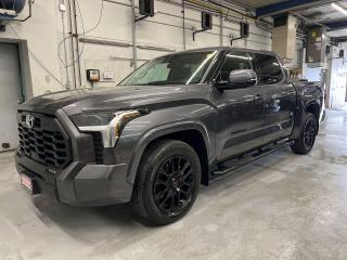 CrewMax TRD Sport 4x4 w/ heated seats & steering, blind spot monitor, rear cross-traffic alert, lane-trace assist, lane-departure alert, pre-collision system, adaptive cruise control, running boards, backup camera w/ front & rear park sensors, 20-inch alloys, Apple CarPlay/Android Auto, 11,150lb capacity tow package w/ integrated trailer brake controller, power seats, dual-zone climate control, keyless entry w/ push start, 5-foot 6-inch box w/ bedliner, automatic headlights w/ auto highbeams, rear under-seat storage, cargo lamp, fog lights, Bluetooth and Sirius XM!