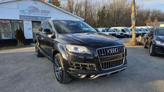 CLEAN CARFAX REPORT, No Accidents, Low Mileage<br>2015 Audi Q7 quattro 4dr 3.0T Progressiv with 3.0L DOHC TFSI Direct-Injection V6 engine, AWD, Back-Up Camera, Heated Front Bucket Seats, Cruise Control, Dual Zone Front Automatic Air Conditioning, Leather Interior, Sunroof, Trunk/Hatch Auto-Latch, Memory Settings: Door Mirrors and Steering Wheel, FOB Controls: Cargo Access, Refrigerated/Cooled Box Located In The Glovebox and much more!<br><br>Purchase price: $19,999 plus HST and LICENSING<br><br>Safety package is available for $799 and includes Ontario Certification, 3 month or 3000 km Lubrico warranty ($1000 per claim) and oil change.<br> If not certified, by OMVIC regulations this vehicle is being sold AS-lS and is not represented as being in road worthy condition, mechanically sound or maintained at any guaranteed level of quality. The vehicle may not be fit for use as a means of transportation and may require substantial repairs at the purchaser   s expense. It may not be possible to register the vehicle to be driven in its current condition.<br><br>CARFAX PROVIDED FOR EVERY VEHICLE<br><br>WARRANTY: Extended warranty with different terms and coverages is available, please ask our representative for more details.<br>FINANCING: Bad Credit? Good Credit? No Credit? We work with you to find the best financing plan that fits your budget. Our specialists are happy to assist you with all necessary information.<br>TRADE-IN OR SELL: Upgrade your ride by trading-in your vehicle and save on taxes, or Sell it to us, and get the best value for your current vehicle.<br><br>Smart Wheels Used Car Dealership<br>642 Dunlop St West, Barrie, ON L4N 9M5<br>Phone: (705)721-1341<br>Email: Info@swcarsales.ca<br>Web: www.swcarsales.ca<br>Terms and conditions may apply. Price and availability subject to change. Contact us for the latest information.<br>