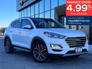 <b>Certified, Leather Seats,  Sunroof,  Blind Spot Detection,  Heated Seats,  Heated Steering Wheel!</b><br> <br>  Compare at $26780 - Our Price is just $26000! <br> <br>   Full of amazing features, this 2020 Tucson is more than a capable and reliable family SUV, it represents the new wave of modern SUVs. This  2020 Hyundai Tucson is for sale today in Midland. <br> <br>2020 Hyundai Tucson is more than just a sport utility vehicle, its the SUV thats always up for your adventures. With innovative features to keep you connected like standard Apple CarPlay and Android Auto smartphone connectivity, capable and efficient performance and heaps of built-in safety features, its always ready when you are. This 2020 Hyundai Tucson is ready to show you what an affordable family SUV should be.This  SUV has 127,876 kms and is a Certified Pre-Owned vehicle. Its  tw3 in colour  . It has a 6 speed automatic transmission and is powered by a  181HP 2.4L 4 Cylinder Engine.  And its got a certified used vehicle warranty for added peace of mind. <br> <br> Our Tucsons trim level is Luxury. Upgrading to this all wheel drive Luxury trim over the lower Preferred trim is as great choice as you will get a power rear liftgate, leather heated seats, surround view monitoring and a second row USB port. It also includes aluminum wheels, a blind spot detection system with rear cross traffic alerts and lane change assist, a heated leather wrapped steering wheel and drive mode select. This Luxury trim also receives a 7 inch colour touch screen display with Apple CarPlay and Android Auto, LED daytime running lights, a 60/40 split rear seat, remote keyless entry with a proximity key for push button start and a rear view camera. Additional features include a panoramic sunroof, Bluetooth hands-free phone system with voice recognition, dual zone climate control, an 8 way power driver seat plus much more! This vehicle has been upgraded with the following features: Leather Seats,  Sunroof,  Blind Spot Detection,  Heated Seats,  Heated Steering Wheel,  Power Liftgate,  Apple Carplay. <br> <br>To apply right now for financing use this link : <a href=https://www.bourgeoishyundai.com/finance/ target=_blank>https://www.bourgeoishyundai.com/finance/</a><br><br> <br/>This vehicle has met our highest standard and has been put through the Hyundai certificationprocess by our factory-trained technicians. Our Hyundai Certified used vehicles go thru anextensive 120-point inspection and are reconditioned back to near new condition. Each vehicle comes with a minimum of a 12-month/20,000 km comprehensive limited warranty or the balance of the factory warranty (whichever is longer) as well as 1 year roadside assistance. If you are financing, Hyundai Certified vehicles also qualify for preferred finance rates - talk to your dealer for details. They also come with satisfaction guaranteed; a 30-day or 2000 km exchange privilege if you are not completely satisfied. If your budget permits, you can extend or upgrade to an even more comprehensive Certified Pre-Owned Vehicle Protection Plan. For more information, please call any of our knowledgeable used vehicle staff at (705)540-8015.<br> <br/><br>BUY WITH CONFIDENCE. Bourgeois Auto Group, we dont just sell cars; for over 75 years, we have delivered extraordinary automotive experiences in every showroom, on the road, and at your home. Offering complimentary delivery in an enclosed trailer. <br><br>Why buy from the Bourgeois Auto Group? Whether you are looking for a great place to buy your next new or used vehicle find a qualified repair center or looking for parts for your vehicle the Bourgeois Auto Group has the answer. We offer both new vehicles and pre-owned vehicles with over 25 brand manufacturers and over 200 Pre-owned Vehicles to choose from. Were constantly changing to meet the needs of our customers and stay ahead of the competition, and we are committed to investing in modern technology to ensure that we are always on the cutting edge. We use very strategic programs and tools that give us current market data to price our vehicles to the market to make sure that our customers are getting the best deal not only on the new car but on your trade-in as well. Ask for your free Live Market analysis report and save time and money. <br><br>WE BUY CARS  Any make model or condition, No purchase necessary. We are OPEN 24 hours a Day/7 Days a week with our online showroom and chat service. Our market value pricing provides the most competitive prices on all our pre-owned vehicles all the time. Market Value Pricing is achieved by polling over 20000 pre-owned websites every day to ensure that every single customer receives real-time Market Value Pricing on every pre-owned vehicle we sell. Customer service is our top priority. No hidden costs or fees, and full disclosure on all services and Carfax®. <br><br>With over 23 brands and over 400 full- and part-time employees, we look forward to serving all your automotive needs! <br> Come by and check out our fleet of 20+ used cars and trucks and 40+ new cars and trucks for sale in Midland.  o~o