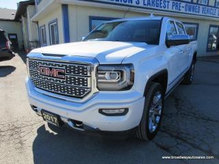 Used 2017 GMC Sierra 1500 LOADED DENALI-EDITION 5 PASSENGER 6.2L - V8.. 4X4.. CREW-CAB.. SHORTY.. NAVIGATION.. LEATHER.. HEATED SEATS & WHEEL.. BACK-UP CAMERA.. POWER SUNROOF.. for sale in Bradford, ON