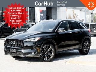 This INFINITI QX50 delivers a Intercooled Turbo Premium Unleaded I-4 2.0 L/120 engine powering this Variable transmission. Wheels: 20 Dual Tone Alloys, Valet Function, Trunk/Hatch Auto-Latch. Our advertised prices are for consumers (i.e. end users) only. Not a former rental.   This INFINITI QX50 Comes Equipped with These Options
Panoramic Sunroof, Rear Back-Up Camera, VDC, Blind Spot Assist, Emergency Assist, Lane Assist, Lane Centering, Power Front Seats, Intelligent Cruise Control, Front Heated Seats, Heated Steering Wheel, Power Folding Side Mirrors, Am/Fm/SiriusXM Sat Radio Ready, Bluetooth, Android Auto/Apple Car Play Capable, Wi-Fi Hot Spot Capable, Trip Computer, Transmission: Continuously Variable (CVT), Transmission w/Driver Selectable Mode, Sequential Shift Control w/Steering Wheel Controls and Oil Cooler, Tire Specific Low Tire Pressure Warning, Tailgate/Rear Door Lock Included w/Power Door Locks, Strut Front Suspension w/Coil Springs, Speed Sensitive Variable Intermittent Wipers w/Heated Wiper Park, Side Impact Beams.  Its a great deal and priced to move!  Call today or drop by for more information.   Drive Happy with CarHub
*** All-inclusive, upfront prices -- no haggling, negotiations, pressure, or games

 

*** Purchase or lease a vehicle and receive a $1000 CarHub Rewards card for service.

 

*** 3 day CarHub Exchange program available on most used vehicles. Details: www.northyorkchrysler.ca/exchange-program/

 

*** 36 day CarHub Warranty on mechanical and safety issues and a complete car history report

 

*** Purchase this vehicle fully online on CarHub websites

 

 

Transparency StatementOnline prices and payments are for finance purchases -- please note there is a $750 finance/lease fee. Cash purchases for used vehicles have a $2,200 surcharge (the finance price + $2,200), however cash purchases for new vehicles only have tax and licensing extra -- no surcharge. NEW vehicles priced at over $100,000 including add-ons or accessories are subject to the additional federal luxury tax. While every effort is taken to avoid errors, technical or human error can occur, so please confirm vehicle features, options, materials, and other specs with your CarHub representative. This can easily be done by calling us or by visiting us at the dealership. CarHub used vehicles come standard with 1 key. If we receive more than one key from the previous owner, we include them with the vehicle. Additional keys may be purchased at the time of sale. Ask your Product Advisor for more details. Payments are only estimates derived from a standard term/rate on approved credit. Terms, rates and payments may vary. Prices, rates and payments are subject to change without notice. Please see our website for more details.
 