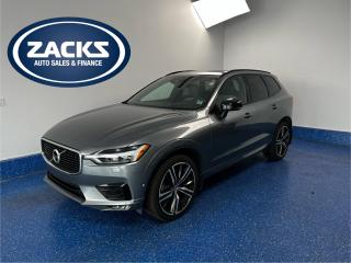 New Price! 2020 Volvo XC60 T6 R-Design T6 R-Desiign | Zacks Certified Certified. Automatic with Geartronic AWD Pine Gray Metallic I4<br>Odometer is 2242 kilometers below market average!<br><br>AWD, AM/FM radio: SiriusXM, Apple CarPlay/Android Auto, Automatic temperature control, Exterior Parking Camera Rear, Front fog lights, Heated Front R-Design Sport Seats, Heated front seats, Navigation System, Outside temperature display, Power driver seat, Power Liftgate, Power moonroof, Radio: High Performance AM/FM Audio System, Rain sensing wipers, Rear fog lights, Remote keyless entry, Telescoping steering wheel, Turn signal indicator mirrors, Wheels: 21 5-Triple Spoke Diamond Cut Alloy.<br><br>Certification Program Details: Fully Reconditioned | Fresh 2 Yr MVI | 30 day warranty* | 110 point inspection | Full tank of fuel | Krown rustproofed | Flexible financing options | Professionally detailed<br><br>This vehicle is Zacks Certified! Youre approved! We work with you. Together well find a solution that makes sense for your individual situation. Please visit us or call 902 843-3900 to learn about our great selection.<br>Reviews:<br>  * Owners tend to appreciate the XC60s powerful stereo and lighting systems, long-distance, all-weather comfort, and easy-to-learn safety systems. Wintertime performance is highly rated with proper tires, and many owners appreciate the clean and understated look to the XC60s minimally distracting interior. Source: autoTRADER.ca<br><br>With 22 lenders available Zacks Auto Sales can offer our customers with the lowest available interest rate. Thank you for taking the time to check out our selection!
