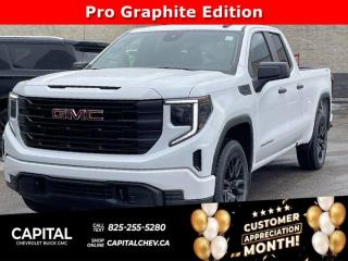 This GMC Sierra 1500 delivers a Turbocharged Gas I4 2.7L/166 engine powering this Automatic transmission. ENGINE, 2.7L TURBOMAX (310 hp [231 kW] @ 5600 rpm, 430 lb-ft of torque [583 Nm] @ 3000 rpm) Includes (KW5) 220-amp alternator.) (STD), Wireless, Apple CarPlay / Wireless Android Auto, Windows, power rear, express down (Not available on Regular Cab models.).* This GMC Sierra 1500 Features the Following Options *Windows, power front, drivers express up/down, Window, power front, passenger express down, Wi-Fi Hotspot capable (Terms and limitations apply. See onstar.ca or dealer for details.), Wheels, 17 x 8 (43.2 cm x 20.3 cm) painted steel, Silver, Wheel, 17 x 8 (43.2 cm x 20.3 cm) full-size, steel spare, USB Ports, 2, Charge/Data ports located on instrument panel, Transfer case, single speed, electronic Autotrac with push button control (4WD models only), Tires, 255/70R17 all-season, blackwall, Tire, spare 255/70R17 all-season, blackwall (Included with (QBN) 255/70R17 all-season, blackwall tires.), Tire Pressure Monitor System, auto learn includes Tire Fill Alert (does not apply to spare tire).* Visit Us Today *Test drive this must-see, must-drive, must-own beauty today at Capital Chevrolet Buick GMC Inc., 13103 Lake Fraser Drive SE, Calgary, AB T2J 3H5.